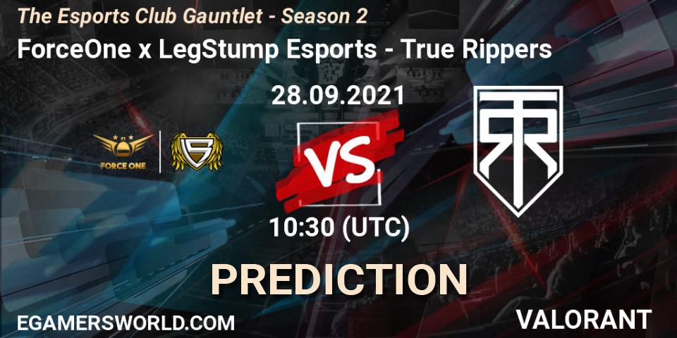 Prognose für das Spiel ForceOne x LegStump Esports VS True Rippers. 28.09.2021 at 10:30. VALORANT - The Esports Club Gauntlet - Season 2
