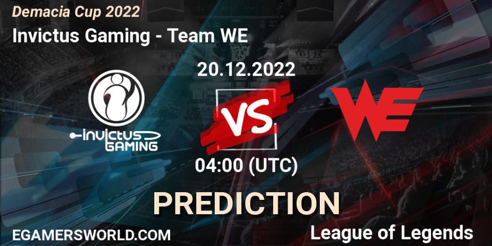 Prognose für das Spiel Invictus Gaming VS Team WE. 20.12.22. LoL - Demacia Cup 2022