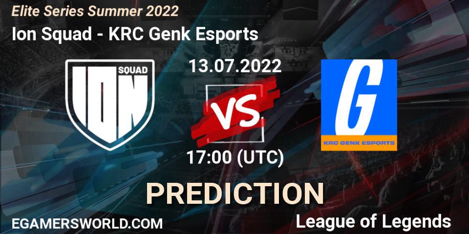 Prognose für das Spiel Ion Squad VS KRC Genk Esports. 13.07.2022 at 17:00. LoL - Elite Series Summer 2022