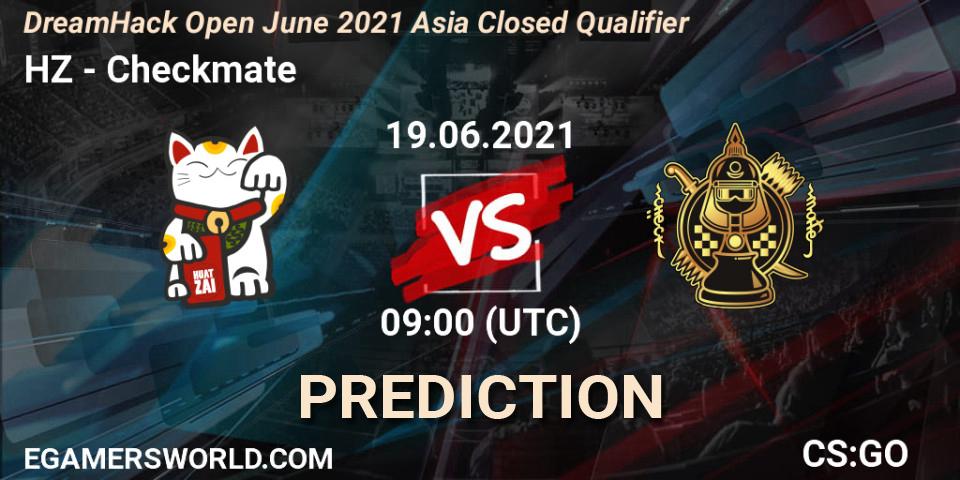 Prognose für das Spiel HZ VS Checkmate. 19.06.21. CS2 (CS:GO) - DreamHack Open June 2021 Asia Closed Qualifier