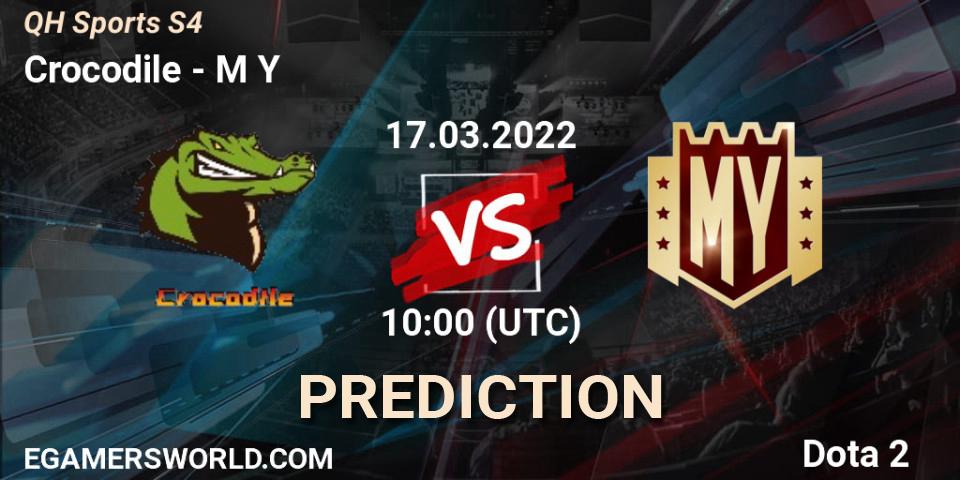 Prognose für das Spiel Crocodile VS M Y. 21.03.2022 at 07:30. Dota 2 - QH Sports S4