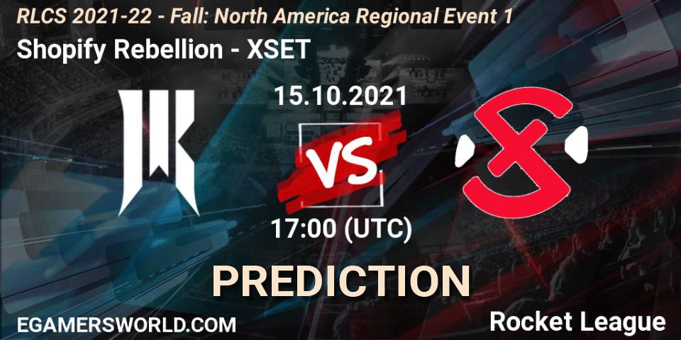 Prognose für das Spiel Shopify Rebellion VS XSET. 15.10.2021 at 17:00. Rocket League - RLCS 2021-22 - Fall: North America Regional Event 1