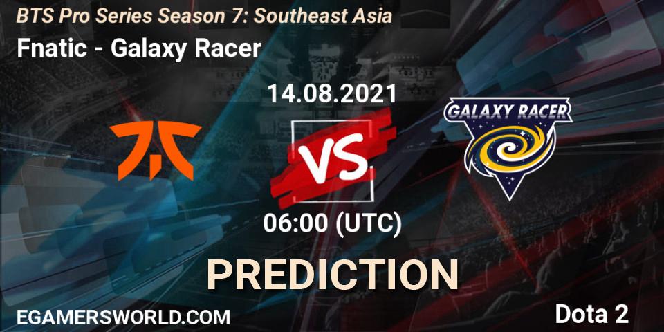 Prognose für das Spiel Fnatic VS Galaxy Racer. 14.08.21. Dota 2 - BTS Pro Series Season 7: Southeast Asia