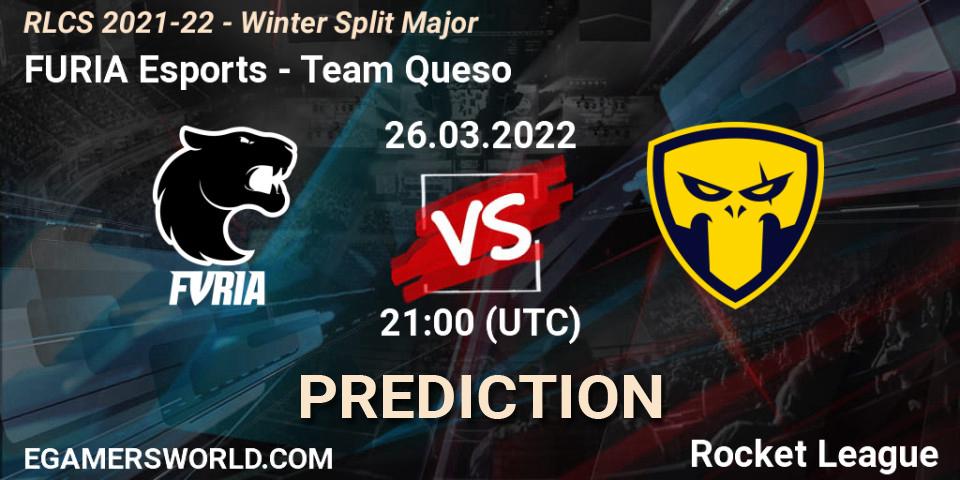 Prognose für das Spiel FURIA Esports VS Team Queso. 26.03.22. Rocket League - RLCS 2021-22 - Winter Split Major
