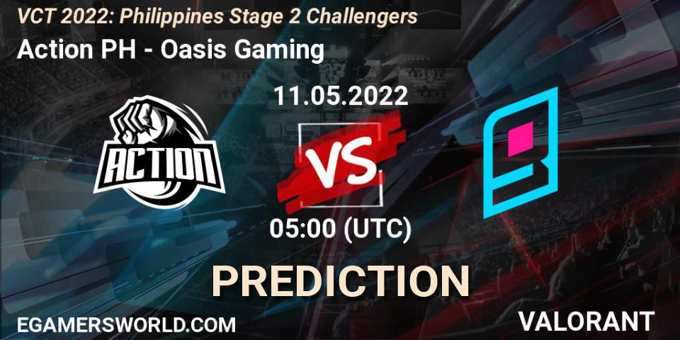 Prognose für das Spiel Action PH VS Oasis Gaming. 11.05.22. VALORANT - VCT 2022: Philippines Stage 2 Challengers