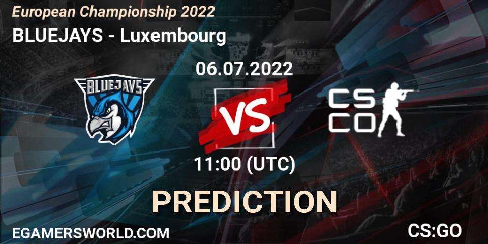 Prognose für das Spiel BLUEJAYS VS Luxembourg. 06.07.22. CS2 (CS:GO) - European Championship 2022