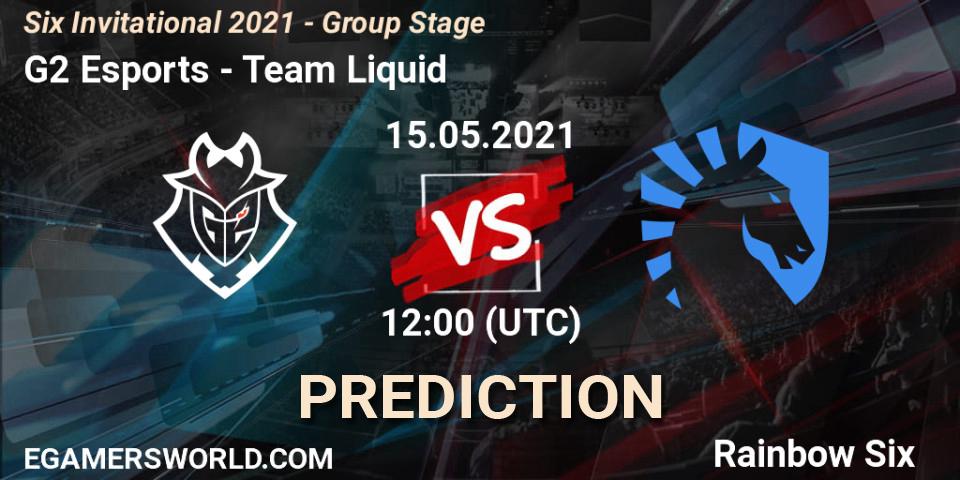Prognose für das Spiel G2 Esports VS Team Liquid. 15.05.21. Rainbow Six - Six Invitational 2021 - Group Stage