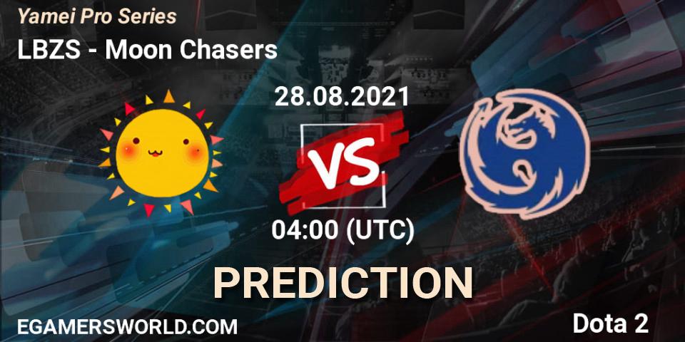 Prognose für das Spiel LBZS VS Moon Chasers. 28.08.2021 at 03:15. Dota 2 - Yamei Pro Series