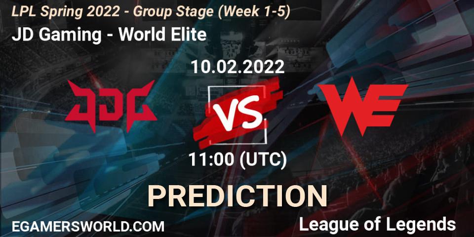 Prognose für das Spiel JD Gaming VS World Elite. 10.02.22. LoL - LPL Spring 2022 - Group Stage (Week 1-5)