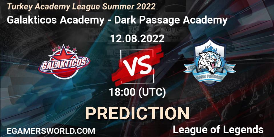 Prognose für das Spiel Galakticos Academy VS Dark Passage Academy. 12.08.22. LoL - Turkey Academy League Summer 2022