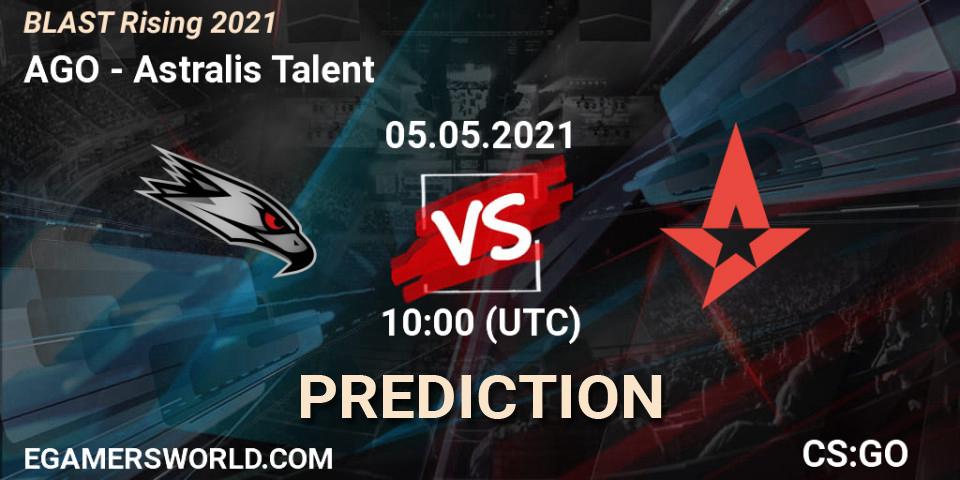 Prognose für das Spiel AGO VS Astralis Talent. 05.05.21. CS2 (CS:GO) - BLAST Rising 2021
