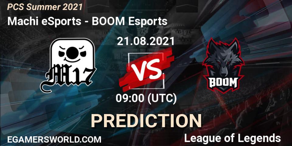 Prognose für das Spiel Machi eSports VS BOOM Esports. 21.08.21. LoL - PCS Summer 2021