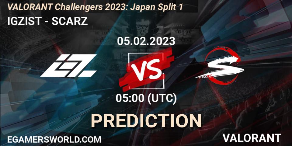 Prognose für das Spiel IGZIST VS SCARZ. 05.02.23. VALORANT - VALORANT Challengers 2023: Japan Split 1