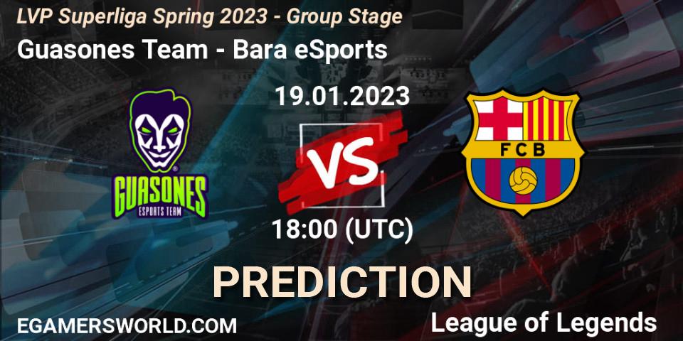 Prognose für das Spiel Guasones Team VS Barça eSports. 19.01.2023 at 18:00. LoL - LVP Superliga Spring 2023 - Group Stage
