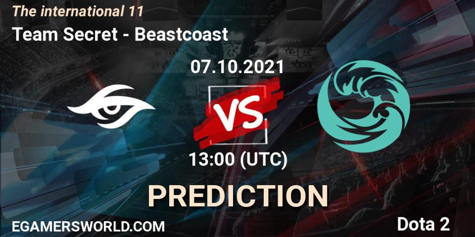 Prognose für das Spiel Team Secret VS Beastcoast. 07.10.2021 at 15:41. Dota 2 - The Internationa 2021