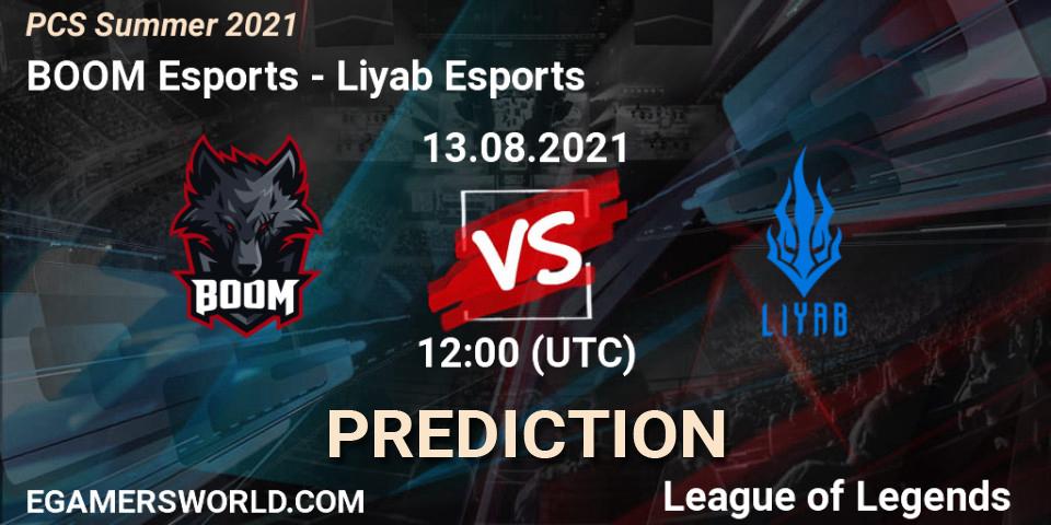 Prognose für das Spiel BOOM Esports VS Liyab Esports. 13.08.21. LoL - PCS Summer 2021