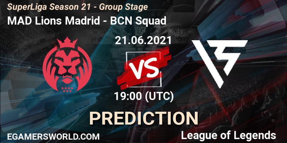 Prognose für das Spiel MAD Lions Madrid VS BCN Squad. 21.06.2021 at 17:00. LoL - SuperLiga Season 21 - Group Stage 