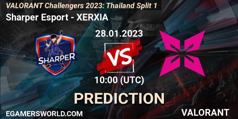 Prognose für das Spiel Sharper Esport VS XERXIA. 28.01.23. VALORANT - VALORANT Challengers 2023: Thailand Split 1