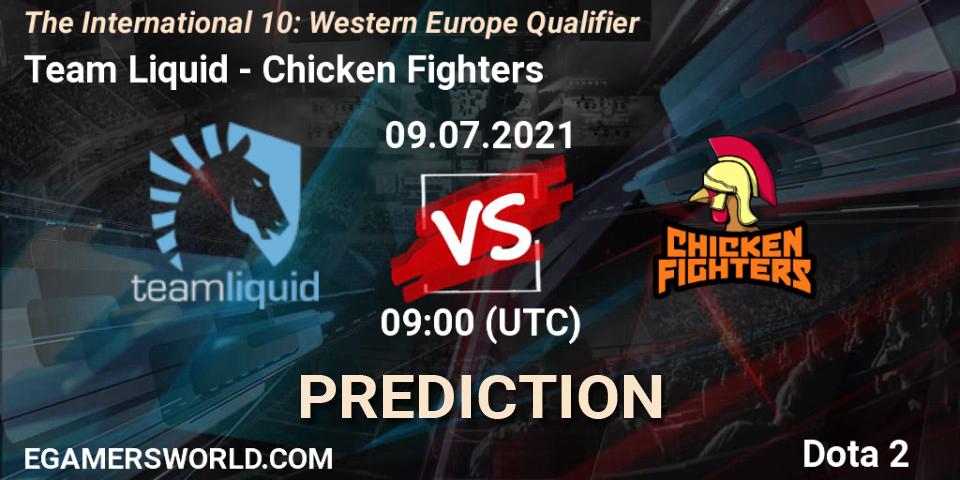 Prognose für das Spiel Team Liquid VS Chicken Fighters. 09.07.2021 at 09:04. Dota 2 - The International 10: Western Europe Qualifier