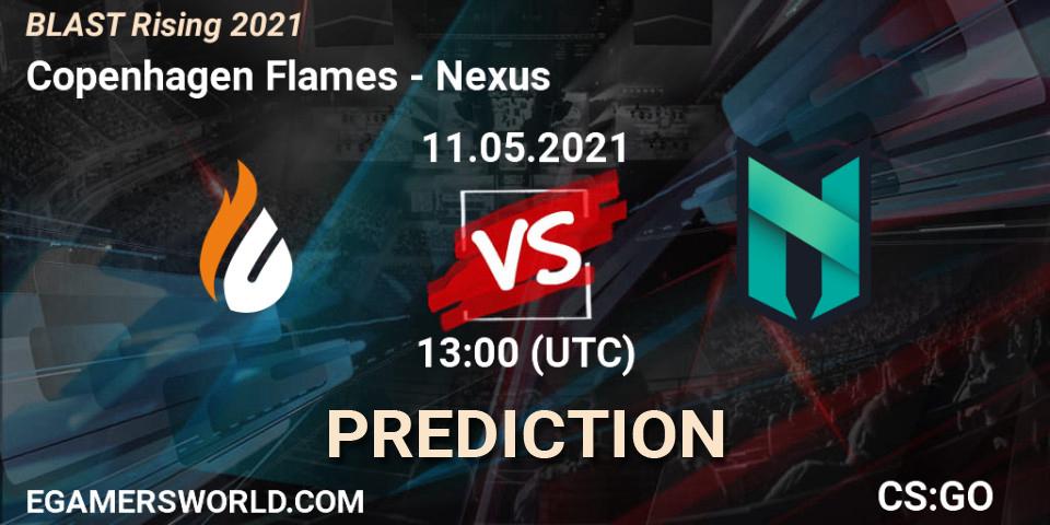 Prognose für das Spiel Copenhagen Flames VS Nexus. 11.05.21. CS2 (CS:GO) - BLAST Rising 2021