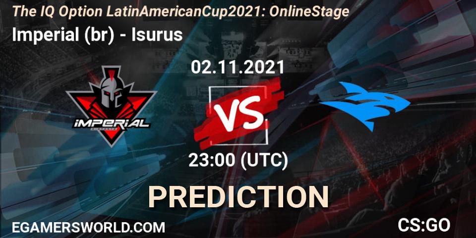 Prognose für das Spiel Imperial (br) VS Isurus. 02.11.2021 at 23:00. Counter-Strike (CS2) - The IQ Option Latin American Cup 2021: Online Stage