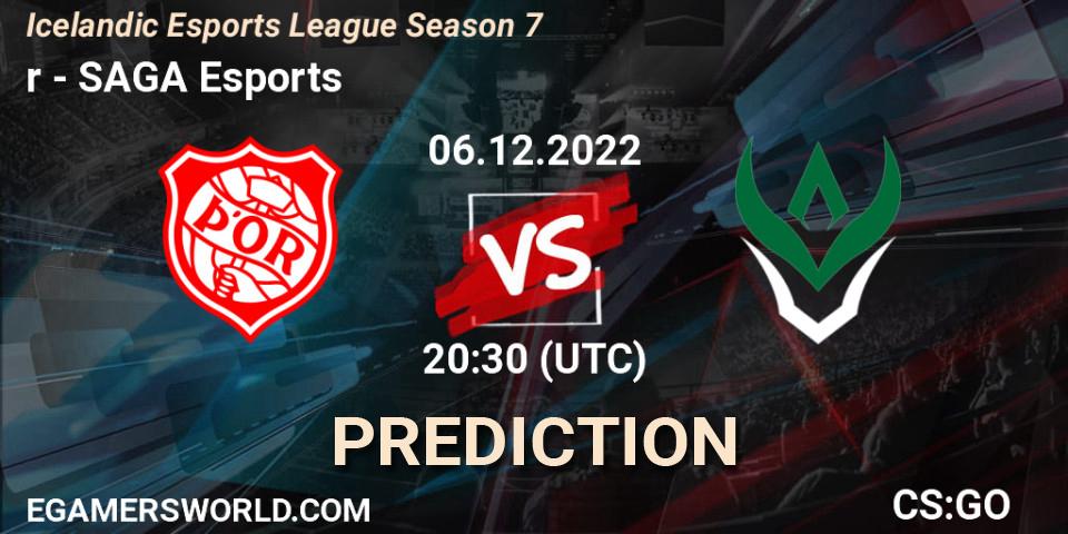 Prognose für das Spiel Þór VS SAGA Esports. 06.12.2022 at 20:30. Counter-Strike (CS2) - Icelandic Esports League Season 7