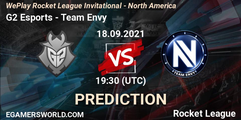 Prognose für das Spiel G2 Esports VS Team Envy. 18.09.21. Rocket League - WePlay Rocket League Invitational - North America