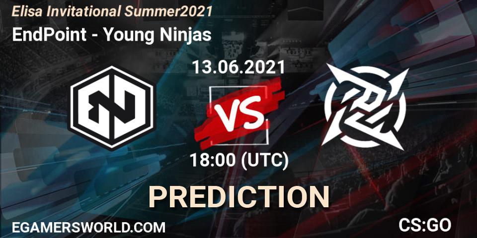 Prognose für das Spiel EndPoint VS Young Ninjas. 13.06.21. CS2 (CS:GO) - Elisa Invitational Summer 2021