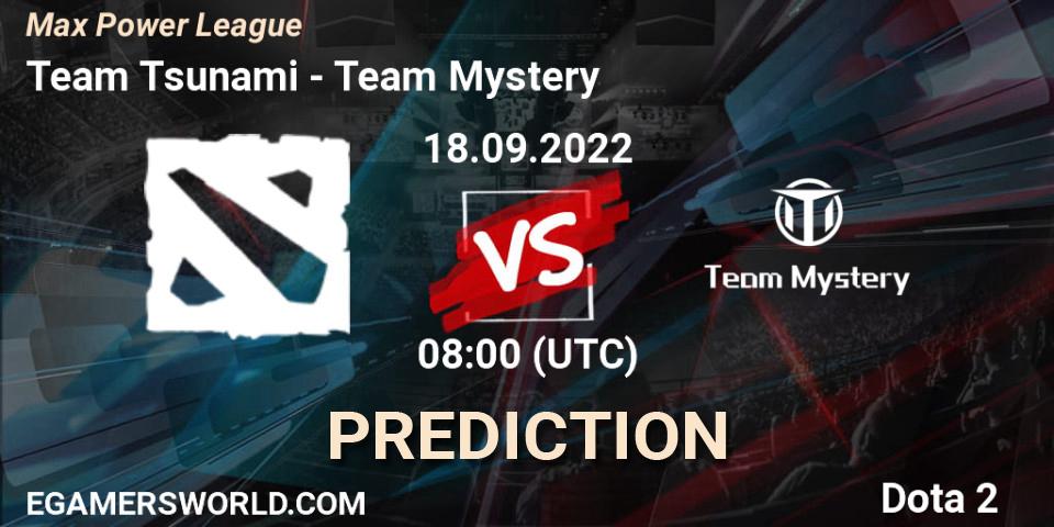 Prognose für das Spiel Team Tsunami VS Team Mystery. 18.09.2022 at 08:27. Dota 2 - Max Power League