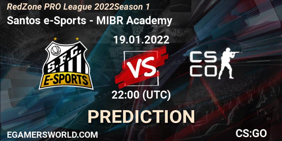 Prognose für das Spiel Santos e-Sports VS MIBR Academy. 21.01.22. CS2 (CS:GO) - RedZone PRO League 2022 Season 1