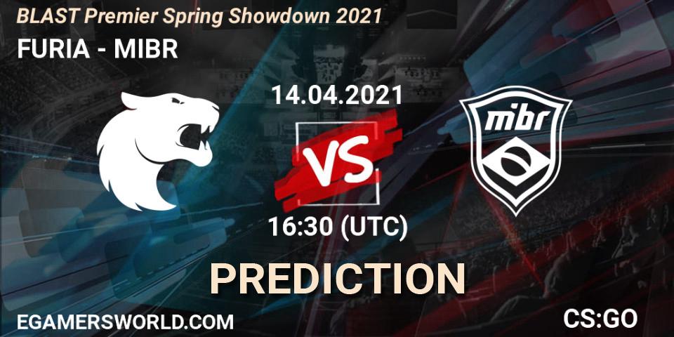 Prognose für das Spiel FURIA VS MIBR. 14.04.2021 at 16:05. Counter-Strike (CS2) - BLAST Premier Spring Showdown 2021