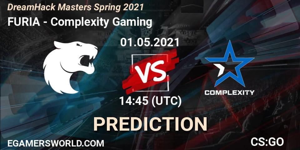 Prognose für das Spiel FURIA VS Complexity Gaming. 01.05.21. CS2 (CS:GO) - DreamHack Masters Spring 2021
