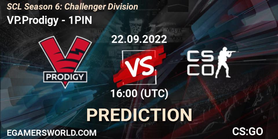 Prognose für das Spiel VP.Prodigy VS 1PIN. 22.09.2022 at 16:00. Counter-Strike (CS2) - SCL Season 6: Challenger Division