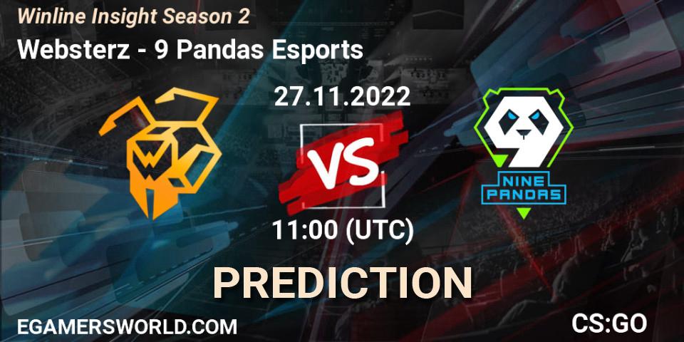 Prognose für das Spiel Websterz VS 9 Pandas Esports. 27.11.22. CS2 (CS:GO) - Winline Insight Season 2