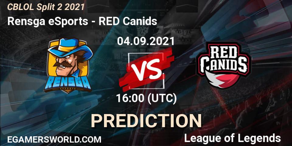 Prognose für das Spiel Rensga eSports VS RED Canids. 04.09.21. LoL - CBLOL Split 2 2021
