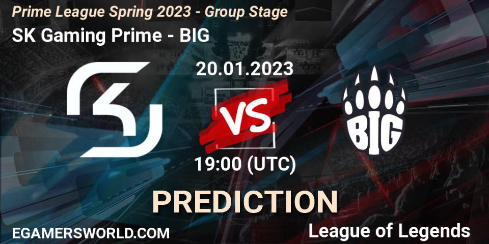 Prognose für das Spiel SK Gaming Prime VS BIG. 20.01.2023 at 19:00. LoL - Prime League Spring 2023 - Group Stage