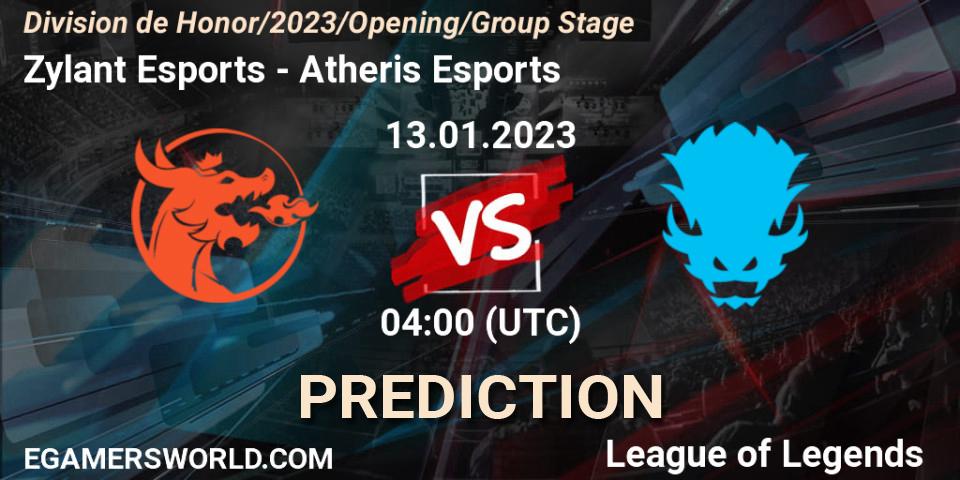 Prognose für das Spiel Zylant Esports VS Atheris Esports. 13.01.2023 at 04:00. LoL - División de Honor Opening 2023 - Group Stage
