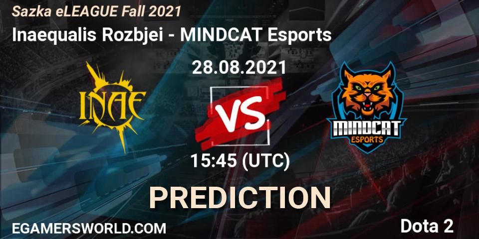 Prognose für das Spiel Inaequalis Rozbíječi VS MINDCAT Esports. 28.08.2021 at 16:00. Dota 2 - Sazka eLEAGUE Fall 2021