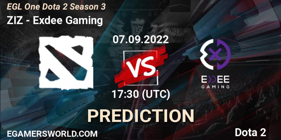 Prognose für das Spiel ZIZ VS Exdee Gaming. 09.09.2022 at 17:01. Dota 2 - EGL One Dota 2 Season 3
