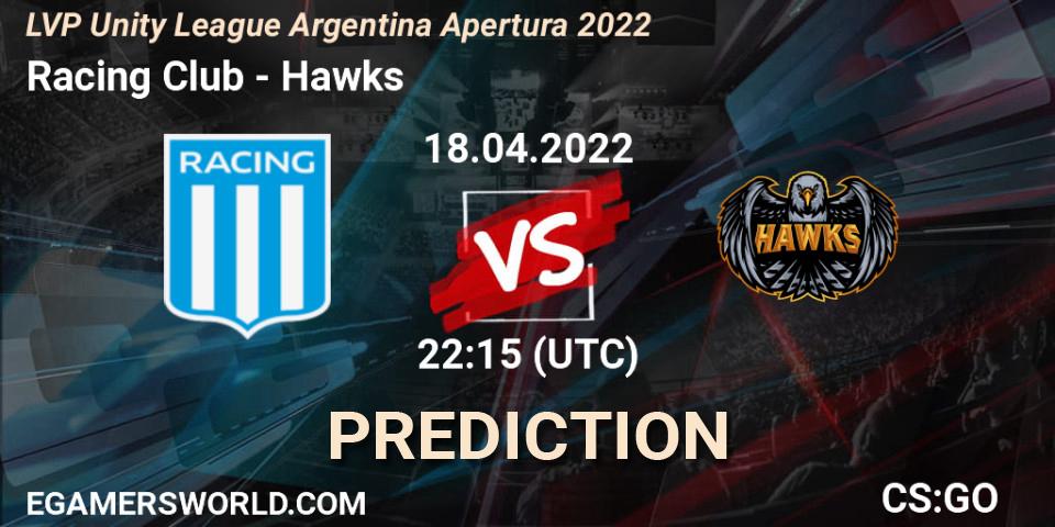 Prognose für das Spiel Racing Club VS Hawks. 27.04.22. CS2 (CS:GO) - LVP Unity League Argentina Apertura 2022