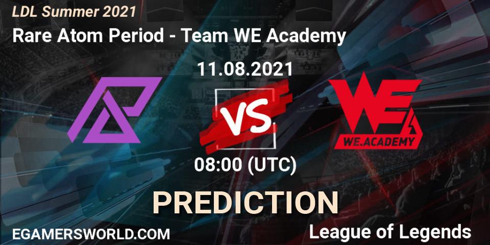 Prognose für das Spiel Rare Atom Period VS Team WE Academy. 11.08.2021 at 09:00. LoL - LDL Summer 2021