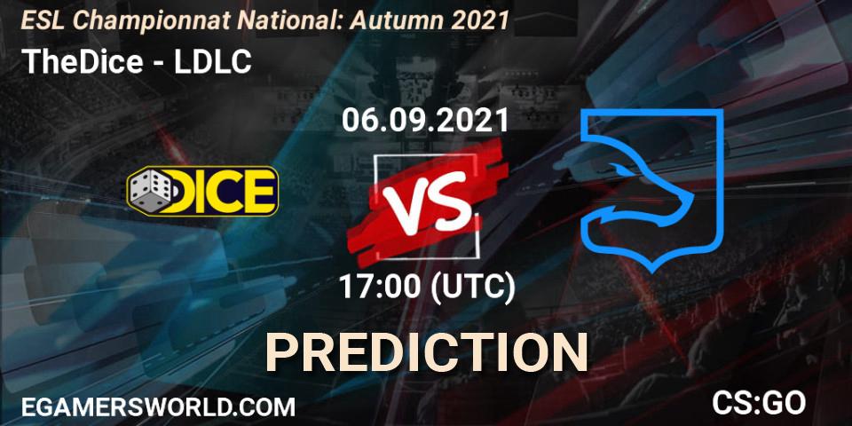 Prognose für das Spiel TheDice VS LDLC. 06.09.21. CS2 (CS:GO) - ESL Championnat National: Autumn 2021