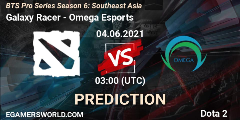 Prognose für das Spiel Galaxy Racer VS Omega Esports. 04.06.2021 at 03:04. Dota 2 - BTS Pro Series Season 6: Southeast Asia