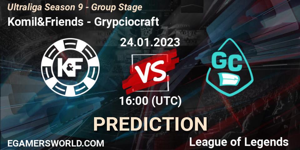 Prognose für das Spiel Komil&Friends VS Grypciocraft. 24.01.23. LoL - Ultraliga Season 9 - Group Stage