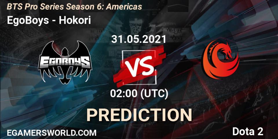 Prognose für das Spiel EgoBoys VS Hokori. 31.05.21. Dota 2 - BTS Pro Series Season 6: Americas