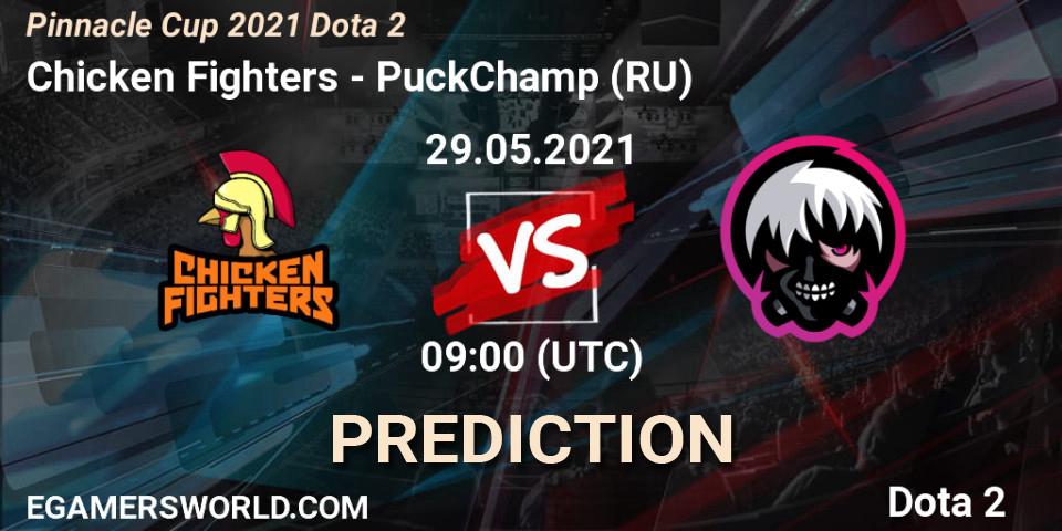 Prognose für das Spiel Chicken Fighters VS PuckChamp (RU). 29.05.2021 at 09:08. Dota 2 - Pinnacle Cup 2021 Dota 2
