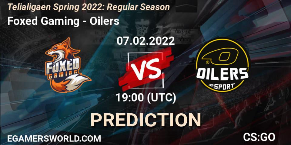 Prognose für das Spiel Foxed Gaming VS Oilers. 07.02.2022 at 19:00. Counter-Strike (CS2) - Telialigaen Spring 2022: Regular Season