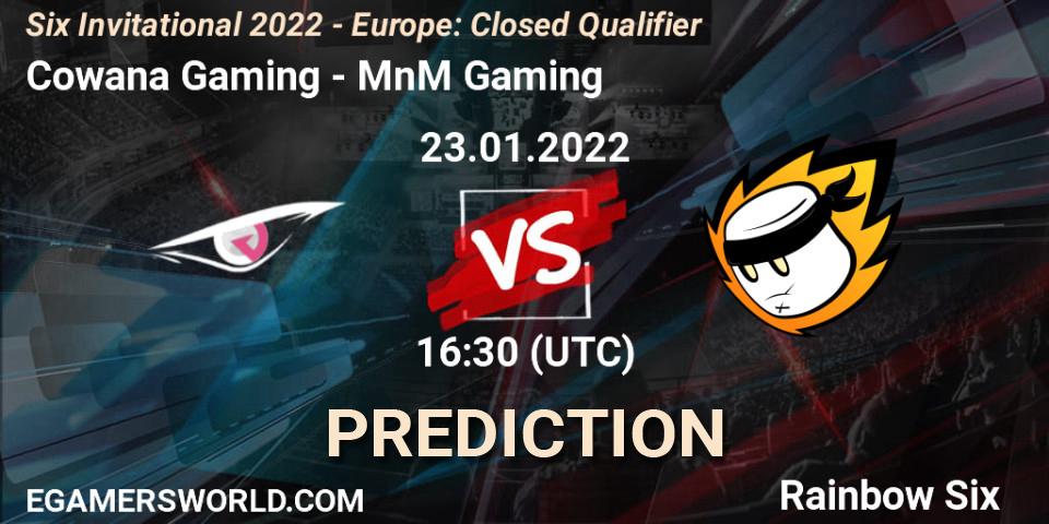 Prognose für das Spiel Cowana Gaming VS MnM Gaming. 23.01.2022 at 16:30. Rainbow Six - Six Invitational 2022 - Europe: Closed Qualifier
