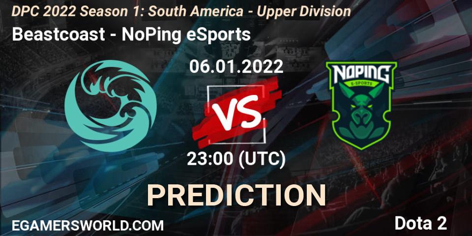 Prognose für das Spiel Beastcoast VS NoPing eSports. 06.01.2022 at 23:02. Dota 2 - DPC 2022 Season 1: South America - Upper Division