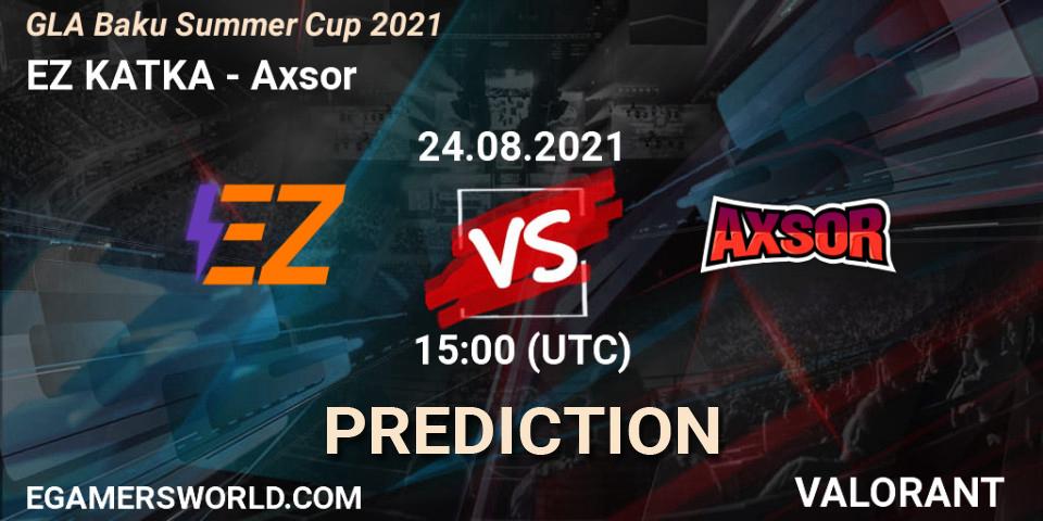 Prognose für das Spiel EZ KATKA VS Axsor. 24.08.2021 at 15:00. VALORANT - GLA Baku Summer Cup 2021